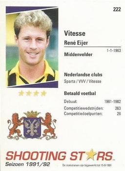 1991-92 Shooting Stars Dutch League #222 Rene Eijer Back