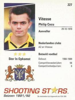 1991-92 Shooting Stars Dutch League #227 Phillip Cocu Back