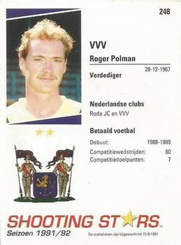 1991-92 Shooting Stars Dutch League #248 Roger Polman Back