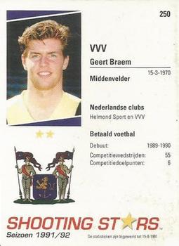 1991-92 Shooting Stars Dutch League #250 Geert Braem Back