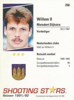 1991-92 Shooting Stars Dutch League #258 Meindert Dijkstra Back