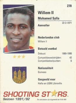 1991-92 Shooting Stars Dutch League #270 Mohamed Sylla Back