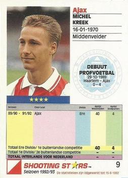 1992-93 Shooting Stars Dutch League #9 Michel Kreek Back