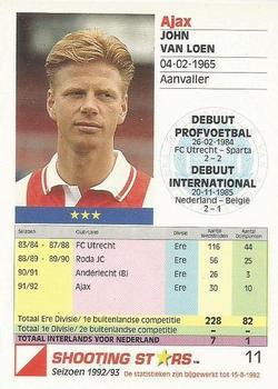 1992-93 Shooting Stars Dutch League #11 John van Loen Back