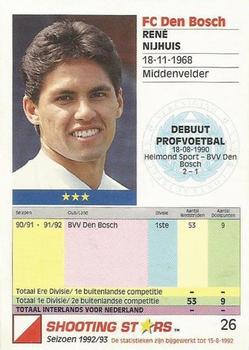 1992-93 Shooting Stars Dutch League #26 Rene Nijhuis Back