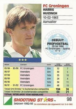 1992-93 Shooting Stars Dutch League #98 Harris Huizingh Back