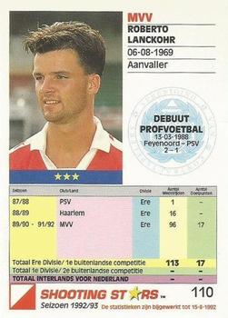 1992-93 Shooting Stars Dutch League #110 Roberto Lanckohr Back