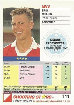 1992-93 Shooting Stars Dutch League #111 Erik Meijer Back