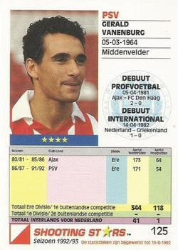 1992-93 Shooting Stars Dutch League #125 Gerald Vanenburg Back