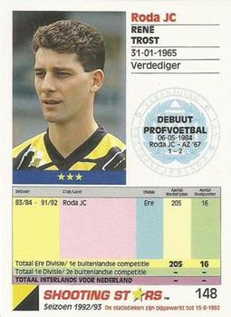 1992-93 Shooting Stars Dutch League #148 Rene Trost Back