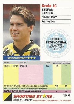 1992-93 Shooting Stars Dutch League #158 Stefan Jansen Back