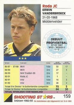 1992-93 Shooting Stars Dutch League #159 Erwin Vanderbroeck Back