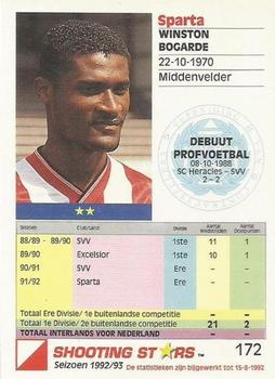 1992-93 Shooting Stars Dutch League #172 Winston Bogarde Back