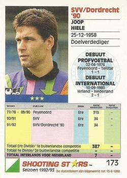 1992-93 Shooting Stars Dutch League #173 Joop Hiele Back