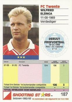 1992-93 Shooting Stars Dutch League #187 Wilfried Elzinga Back