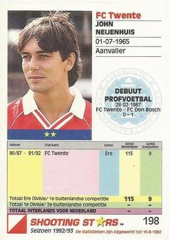 1992-93 Shooting Stars Dutch League #198 John Neijenhuis Back