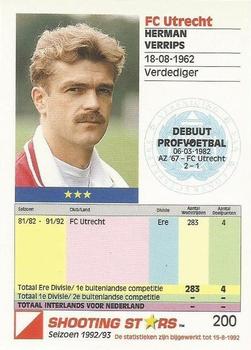 1992-93 Shooting Stars Dutch League #200 Herman Verrips Back