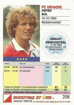 1992-93 Shooting Stars Dutch League #206 Pieter Bijl Back