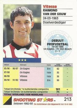 1992-93 Shooting Stars Dutch League #213 Raimond van der Gouw Back