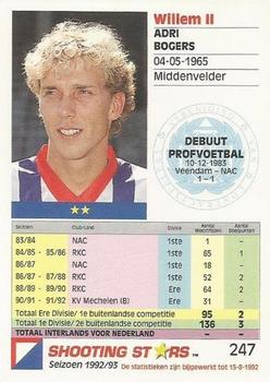 1992-93 Shooting Stars Dutch League #247 Adri Bogers Back
