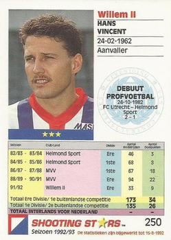 1992-93 Shooting Stars Dutch League #250 Hans Vincent Back