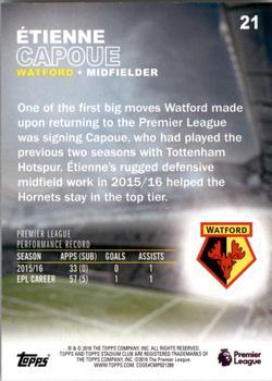 2016 Stadium Club Premier League - First Day Issue #21 Etienne Capoue Back