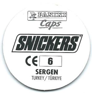 1996 Panini Euro 96 Caps #6 Sergen Yalçın Back