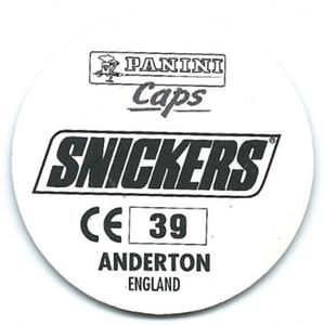 1996 Panini Euro 96 Caps #39 Darren Anderton Back
