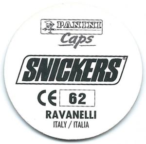 1996 Panini Euro 96 Caps #62 Fabrizio Ravanelli Back