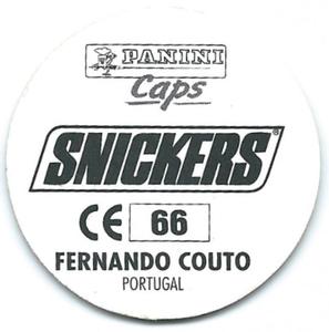 1996 Panini Euro 96 Caps #66 Fernando Couto Back