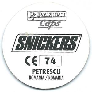 1996 Panini Euro 96 Caps #74 Dan Petrescu Back