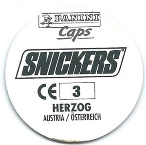 1996 Panini Euro 96 Caps #3 Andreas Herzog Back