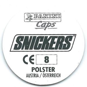 1996 Panini Euro 96 Caps #8 Toni Polster Back