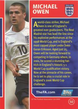 2005 Topps England #50 Michael Owen Back