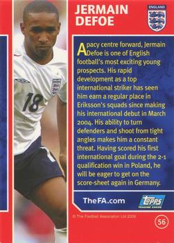 2005 Topps England #56 Jermain Defoe Back