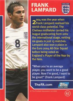 2005 Topps England #62 Frank Lampard Back