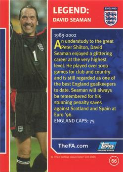 2005 Topps England #66 David Seaman Back