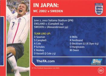 2005 Topps England #89 v Sweden 1-1 Back