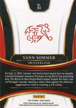 2017-18 Panini Select #51 Yann Sommer Back