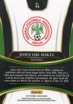 2017-18 Panini Select #94 John Obi Mikel Back