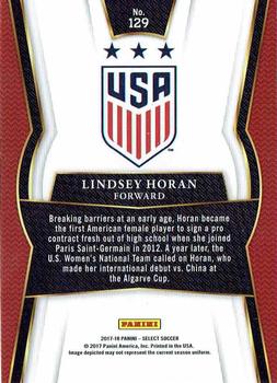 2017-18 Panini Select #129 Lindsey Horan Back