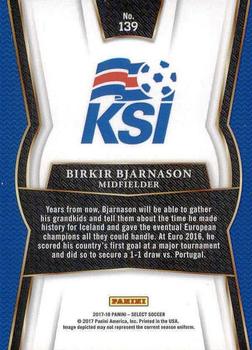 2017-18 Panini Select #139 Birkir Bjarnason Back