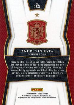 2017-18 Panini Select #180 Andres Iniesta Back