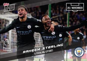 2017-18 Topps Now Premier League #64 Raheem Sterling Front