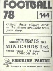 1977-78 Panini Football 78 (UK) #144 Paul Cooper Back