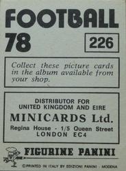1977-78 Panini Football 78 (UK) #226 Badge Back