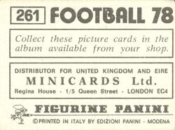 1977-78 Panini Football 78 (UK) #261 Team Back