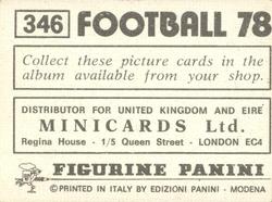 1977-78 Panini Football 78 (UK) #346 Team Back