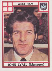 1977-78 Panini Football 78 (UK) #347 John Lyall Front