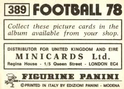 1977-78 Panini Football 78 (UK) #389 Team Back